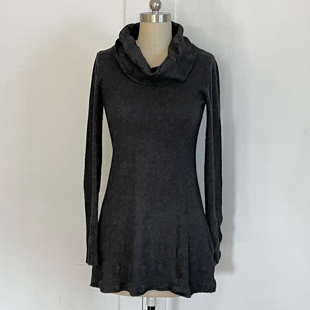 My Tribe Black Cowl Neck Long Sleeve Sweater Tunic